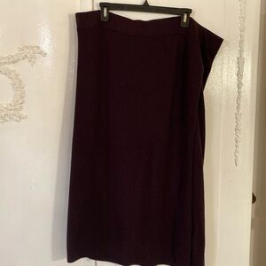 Banana Republic burgundy wrap sweater skirt. XXL Tall. NWT